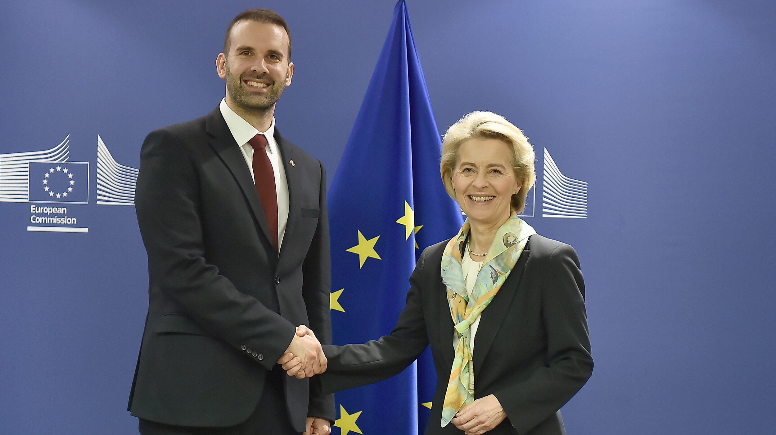 Premijer Milojko Spajić (L) i predsjednica EK Ursula fon der Lajen (D). Foto: Vlada Crne Gore