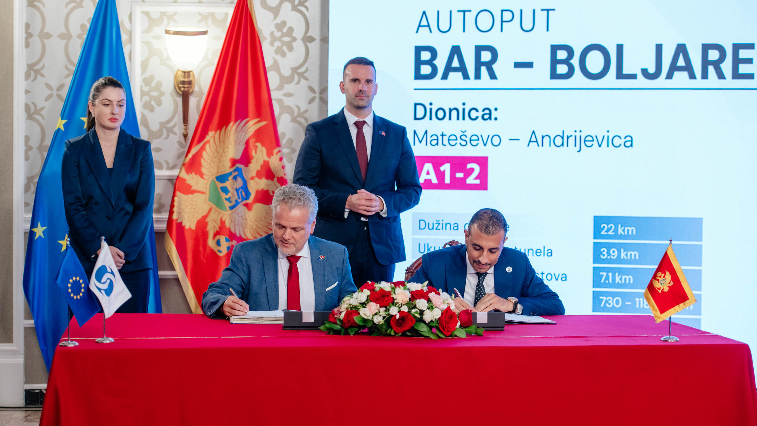 Potpisivanje ugovora o finansiranju druge dionice auto puta Bar-Boljare. Foto; Vlada Crne Gore